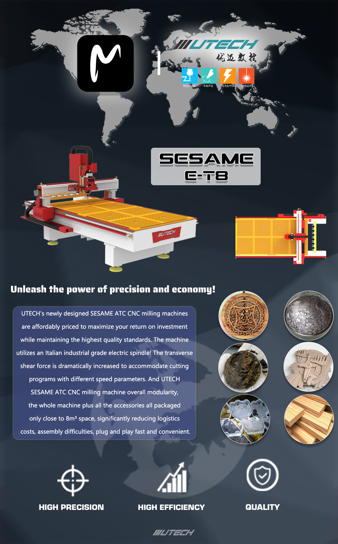 ATC CNC-Fräsmaschine