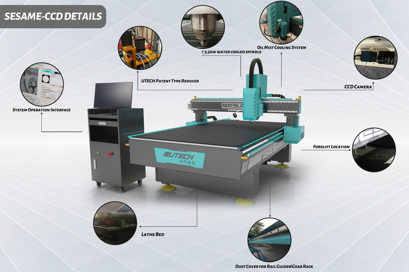 MDF-Tür-CNC-Herstellungsmaschine, Fräser, CNC, 90 x 60, 4,5 kW, Wasserkühlung, Spindel, CNC-Fräser mit automatischer Werkzeugwechselwirkung, CNC-Holzschnitzerei