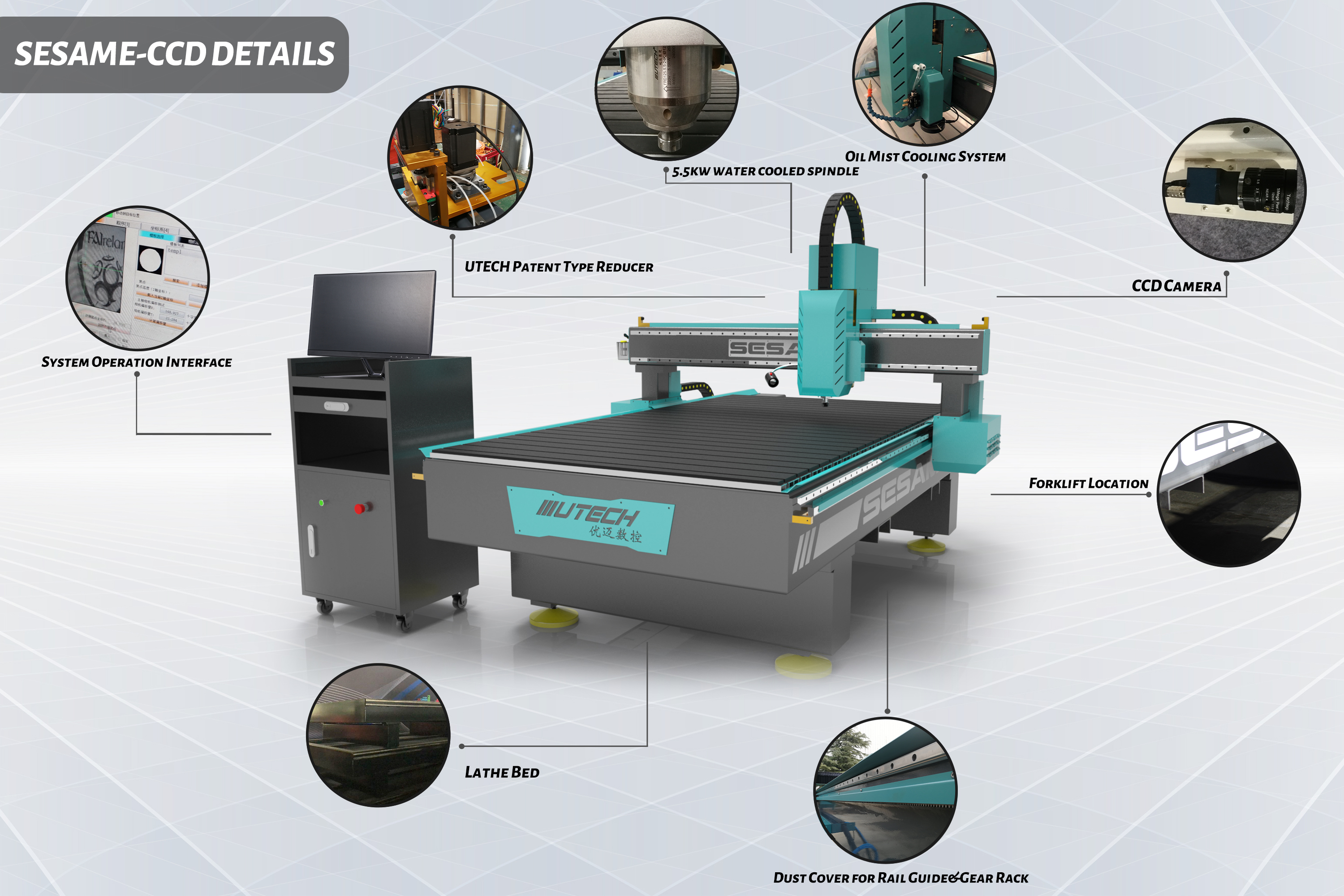 Holzfräser Cnc Taiwan 4,5 kW DSP Holz 3D-Schnitzerei CNC-Fräsmaschine 1530 mit Vakuum-Arbeitstisch für Möbel