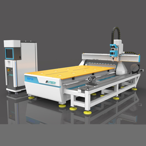 ATC 3D-CNC-Holzschnitzmaschine mit Drehaufsatz