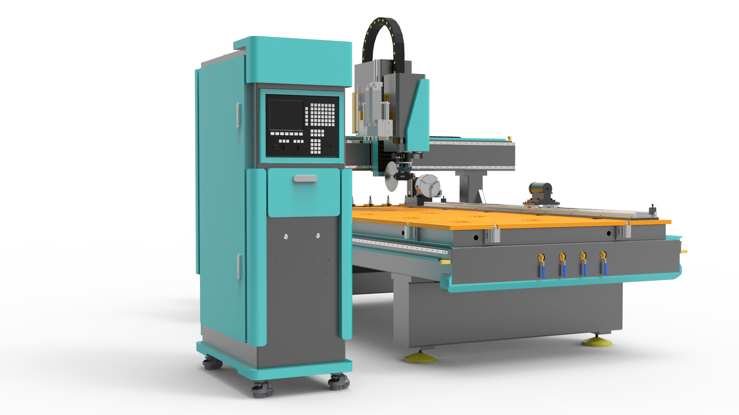 4-Achsen-ATC-CNC-Maschine mit Bohrkopf